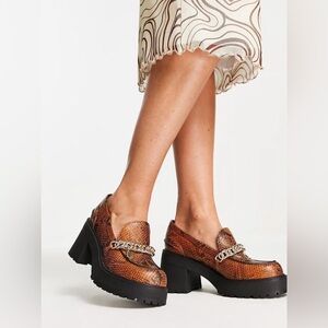 ASOS Design Women’s Chunky Mid-heel Loafers 7